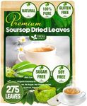 FreshDrinkUS, Premium 275+ Soursop Graviola Whole Dried Leaves Tea, 275-300 Soursop Graviola Guanabana Whole Leaves, Wildcrafted, Graviola/ Soursop/ Hoja Guanabana Loose Leaf Herbal Tea, No Gluten,