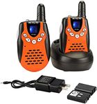 Retevis RT602 Rechargeable Walkie Talkies for Kids Adults,Toys Gifts for Boys Girls 6-12 Year Old,Long Range 2 Way Radio 22CH with Charger Station,Kids Gifts for Camping Game Adventure(2 Pack,Orange)