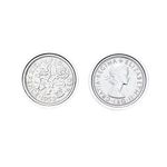 Polished Sixpence Cufflinks | 1953 Anniversary 1953 Coins 71st Birthday