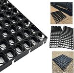 Outdoor Gravel Protector Greenhouse Shed Base Path Black Plastic Paving Driveway Grid (8 Grids)