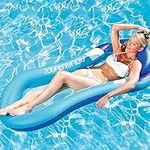 LY4U Inflatable Pool Lounger Float, Swimming Pool Inflatables for Adult Kids, Summer Relaxing Water Hammock Floats, Blue