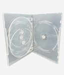 100 x Dragon Trading 4 Disc Clear CD DVD BLU RAY Disc Cases 4 Way Case for 4 Discs Of Any Format With 14mm Spine And Outer Sleeve For Artwork Inlay.