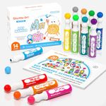 Shuttle Art Dot Markers, 14 Colors Bingo Daubers with 20 Unique Patterns of Dot Book for Toddler Art Activities, Non-Toxic Washable Coloring Markers for Preschool Kids Learning