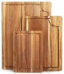 Acacia Wood Cutting Board Set with 