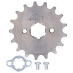 Demeras Stainless Steel Sprocket 420 17T 0.8in 20mm Drive Front Counter Sprocket Compatible with ATV Pit Bike Lifan YX Loncin 125 140