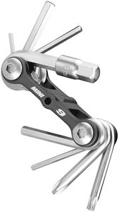 Topeak The Mini 9-Function Bicycle Tool - TT2409 , Black/Silver, L x W x H ﻿﻿﻿﻿6.6 x 3.1 x 2cm / 2.6” x 1.2” x 0.8”