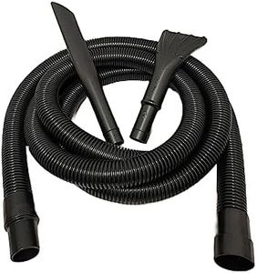 Mr. Nozzle Wet/Dry Vacuum Hose Cleaning Kit, 15' Long Crushproof Hose Fits 2-1/4" Inside Diameter Inlet Port, Includes Professional Detailing Crevice Tool and Nozzle Attachments, Black