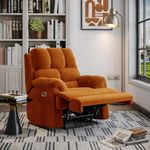 Wakefit Recliner | 3 Year Warranty | Recliner Sofa 1 Seater, XpertGRID Technology, Designed for Supreme Comfort & Relaxation, Easy DIY Assembly, 145 kg Weight Capacity, Electic Virelia (Amber)
