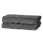 Premium Hand Towels, 100% Cotton, Ultra Soft and Highly Absorbent 500 GSM Extra Large Hand Towels, Hotel & Spa Quality Hand Towels Charcoal Pack 2