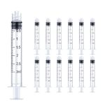 20 Pack 3ml Syringe Luer Lock Sterile Individual Wrap, Plastic Syringes without Needle for Science Labs, Glue Applicator, Feeding Pets, Measuring Liquids (20x3ml)