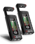 AKIELO+ Digital Battery Tester (2 Pack) – Easy Read LCD Display – No Battery Required – Universal Household Battery Checker for Size AA AAA C D 9V 1.5 Cell (Batteries Not Included)