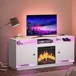 HOOBRO Electric Fireplace TV Stand 