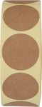 Camp Galaxy 1 Inch Natural Brown Kraft Stickers (1000 Total) - Round Blank Stickers for Store Owners, Crafts, Organizing, Jar and Canning Labels, Price Tags