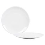 Kahla P506188 2 Pack Large Round Dinner Plates, 26 cm Diameter Plate, Stackable Dinnerware, Easy to Store, Dishwasher/Microwave Safe, White