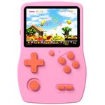 32 Bit Handheld Game Console for Kids, 3.0" IPS Screen Preloaded 139 HD Video Games, Game System with Rechargeable Battery, Electronic Gaming Player Gifts Toys for Boys Girls (Pink)