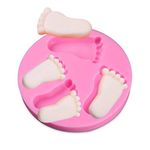 COMIART Silicone Baby Feet Fondant Mold Cake Mold Chocolate Mold Soap Mold Baking Tool