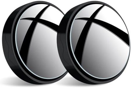JinRui-T 2Pcs Blind Spot Car Mirror, Automotive Side Blindspot Mirror for Car, 2.2" Round Car Rearview Mirror Accessories 360 Degree Rotating Vacuum Suction Cup for Cars, Suv, Van and Trucks (Black)