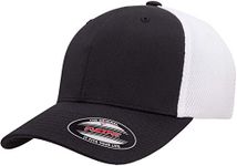 Flexfit Ultrafibre Airmesh Fitted Cap, Black/White, Small-Medium