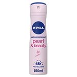 NIVEA Pearl & Beauty Anti-Perspirant Deodorant Spray (150ml), Women's Deodorant with 48H Sweat and Odour Protection, Anti-Perspirant Spray for Women with Pearl Extracts