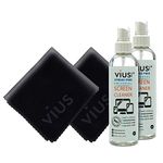 Screen Cleaner Kit - vius Premium Screen Cleaner Spray for LCD LED TVs, Laptops, Tablets, Monitors, Phones, and Other Electronic Screens - Gently Cleans Fingerprints, Dust, Oil (2oz Travel)