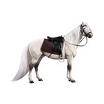 MMOS X Hanover Resin White Horse Decorations, Home Décor Horse Statue for Desktops, Durable Polyresin with Intricate Details for Horse Lovers