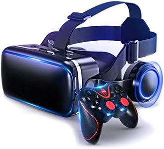 VR Headsets Virtual Reality Headset VR Goggles Glasses for 3D VR Movies Video Games for iPhone 13/12/Pro/Max/Mini/11/X/Xs/8/7 for Samsung & Android Phones, W/4.7-6.8in, Z083MK