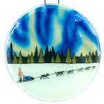 Ruth's Ethical Goods Dog Sledding Christmas Tree Ornament - Art Glass Light Catcher