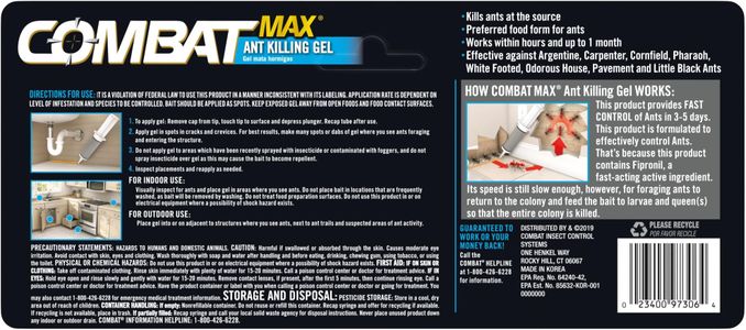 Combat Ant Killing Gel, Indoor & Outdoor Use – 27g