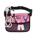 Damero Nurse Fanny Pouch, Nurse Waist Pack with Tape Holder, Nurse Waist Organizer Belt for Stethoscopes, Bandage Scissors and Other Medical Supplies, Pink