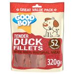 Good Boy - Tender Duck Fillets - Dog Treats - Made With 100% Natural Duck Breast Meat - 320 Grams - Low Fat Dog Treats, 320 g (Pack of 3)