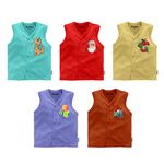 Tinchuk Unisex Regular Fit Jhabla Vest Assorted Prints - Multipack (18 Months-24 Months)