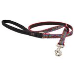 Dog Leash by Lupine 1/2" Wide El Paso Design 6-Foot Long with Padded Handle