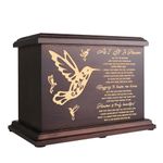 DGDCDV Cremation Memorial Urns for Human Ashes Adult Male Female, Wooden Urns Box and Casket for Ashes Men Women Child, Large Burial Funeral Urns for Ashes, Holds Up to 270 LBS