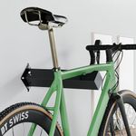 Glory Bicycle Wall Mount - Cycling Indoor Bike Storage. Bicycle Wall Rack | Wall Mount Stand, Organizer | Hang Heavy Duty Bike | Turn Your Bike Into Art (15 kg Capacity, Black Glossy Finish)