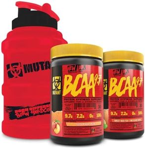 Mutant Bcaa 9.7 | Double BCAA Bundle | Fuzzy Peach 348 G | Sweet Iced Tea 348 G | Red Branded Mega Mug 2.6 L | 60 Total Serving