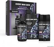 Every Man Jack Black Panther Body Set - Perfect for Every Guy & Marvel-Lover - Bath and Body Marvel Gift Set with Clean Ingredients & Incredible Scents - Includes Body Wash, Shampoo & Deodorant