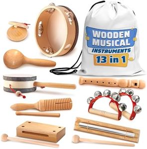 Percussion Instruments for Adults – 13-Piece Music Instruments Kit with Durable Storage Bag – Enhances Rhythm and Coordination, Percussion Instrument | Gift for Music-Loving Families & Group Sessions