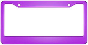 HOSNYE Purple Blank License Plate Frame Metal License Plate Cover Front Plates Frames Car Tag Frame for Women Men US Vehicles Standard