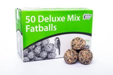 Grumpy Gardener Deluxe Mix Fat Balls – Premium Wild Bird Food – Suet Balls Enriched Ingredients - Nutritious Fat Balls for Wild Birds - Essential Nutrients (50 pack, 4kg)