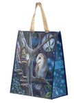 Puckator Lisa Parker Fairy Tales Owl and Fairy Reusable Shopping Bag - Shoulder Bags -Big Foldaway Handbags for Women - Canvas Tote Bags for Women - Hand Bag - Large Ladies Bags - Aesthetic Stuff