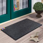 AMRO Beautility Needs Rectangular Door Mat Pvc Thick Doormat For Outdoor,Home,Offices,Restaurant,Hotel Etc.. Heavy Quality -12Mm Thickness,Grey Color,Weight 800+ Gms,Size 40 X 60 Cms(16 X 24 Inches)