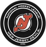 FANMATS NHL New Jersey Devils Nylon Face Hockey Puck Rug