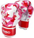 Kids Boxing Gloves, Boxing Gloves for Children 3-9 Youth Boys Girls Toddler PU Cartoon Sparring Training Boxing Gloves for Punching Bag, Kickboxing, Muay Thai, MMA (Red)