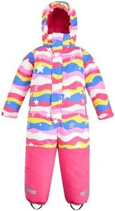 Gogokids Kids Snowsuit One Piece Ski Suit for Boys Girls 3-9 Years, Toddler Waterproof Winter Snow Suits Overalls