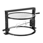 onlyfire Santa-Maria Style Grill Rotisserie System Adjustable Cooking Grate Attachment for Weber 22 inch Kettle Grills Backyard Grilling