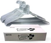 50 Wire Hangers - White Metal Hange