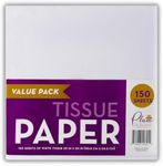 White Tissue Paper for Gift Bags, 150 Sheets of 20 x 20 Inches Bulk Tissue Paper for Packaging- Includes 150 Sheets Premium White Tissue Paper Bulk Pack, Wrapping Tissue Paper (150 Count)