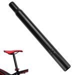 AFASOES Bicycle Seat Post, 27.2mm Bicycle Iron Seatpost Saddle Stem Cycling MTB Road Bike Seat Post 300mm Length Saddle Pole Bike Seatpost Seat Tube for MTB Road Bike BMX Fixed Gear, Black