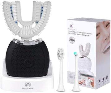 Magentak Electric Toothbrush for Adults,360 Degree Cleaning Sonic Toothbrush, U Shaped Tooth Brush has 23760 Nylon Bristles, Sonic Automatic with 3 Modes Standard, Fast, Ultra Fast(Black)