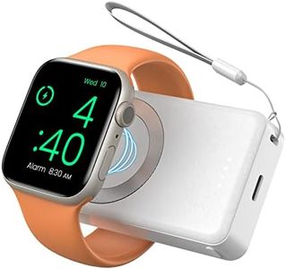 LVFAN Portable Charger for Apple Watch, 4000mAh iWatch Charger Power Bank Wireless Battery Pack Magnetic Travel Charger for Apple Watch Series 8 7 6 5 4 3 2 1 SE Ultra (White)